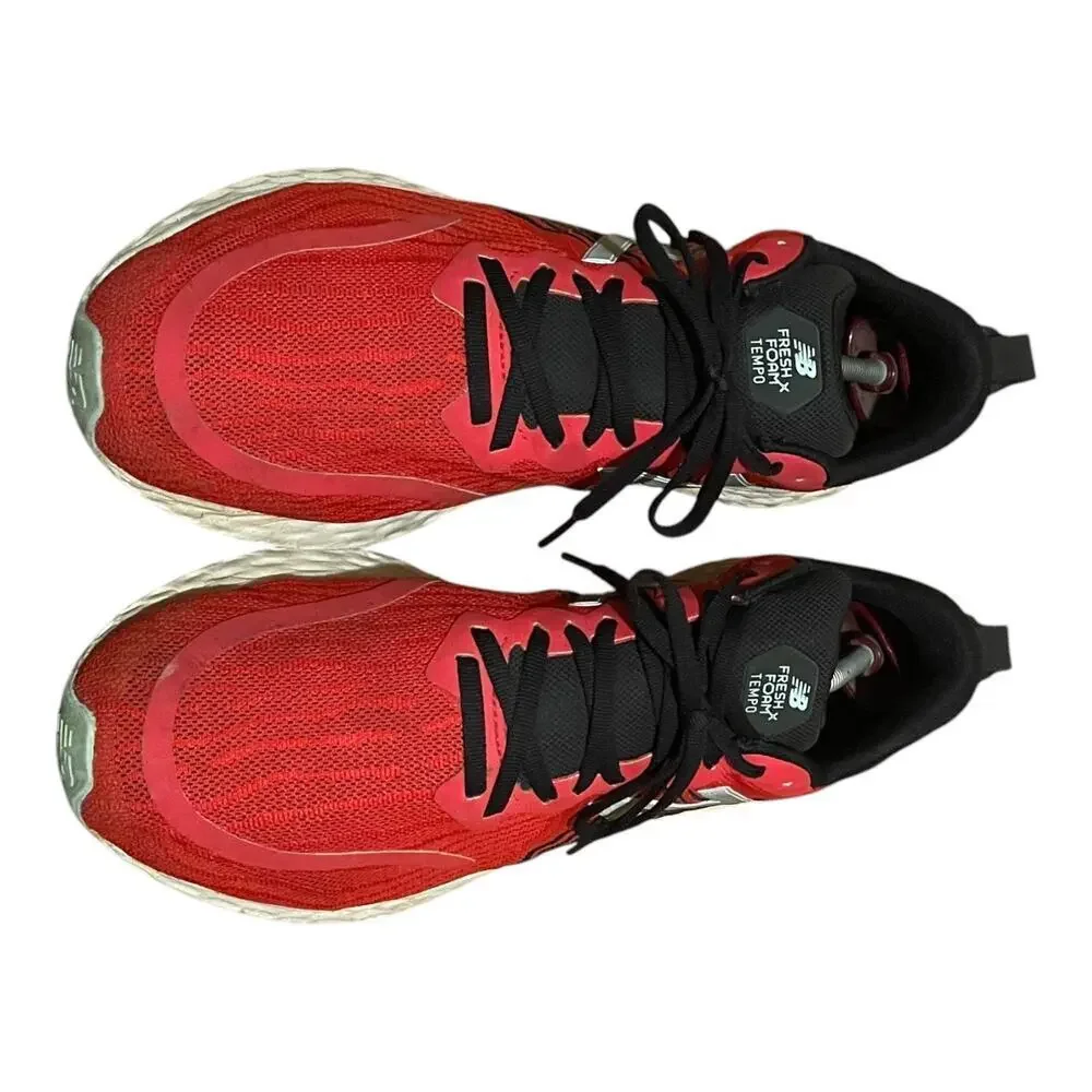 🔥 New Balance Fresh Foam Tempo Men’s Running Shoes Red Black Size 12 Athletic - Picture 4 of 9